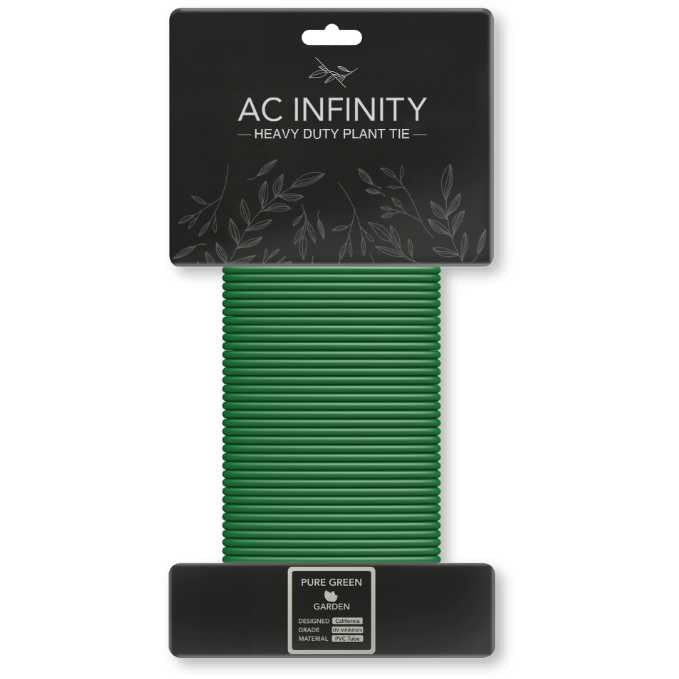 AC Infinity HEAVY-DUTY TWIST TIES, THIN RUBBERIZED TEXTURE, 10M AC Infinity
