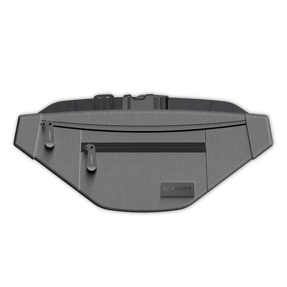 AC Infinity Smell Proof Belt Bag with 900D Nylon Fabric and Carbon Filter Lining, Gray