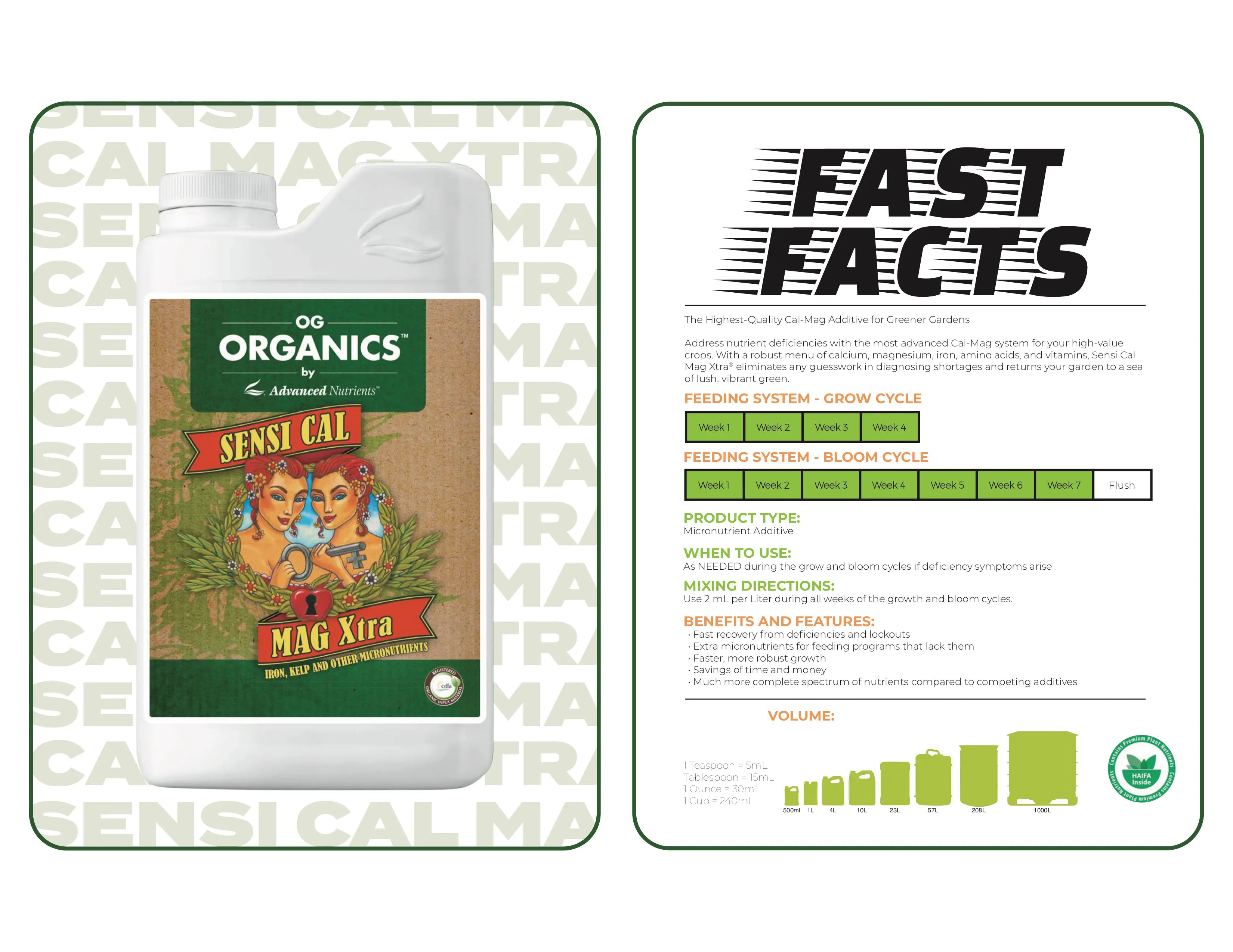Advanced Nutrients Sensi Cal-Mag Xtra® OG Organics, 1L Advanced Nutrients