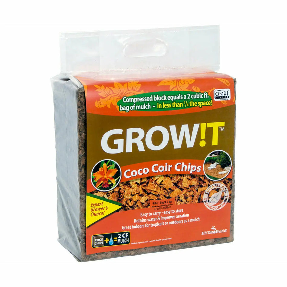 GROW!T Organic Coco Coir Planting Chips, Block GROWIT