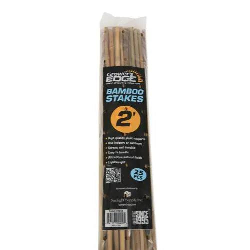 Grower's Edge® Natural Bamboo, 2' | Pack of 25 Growers Edge