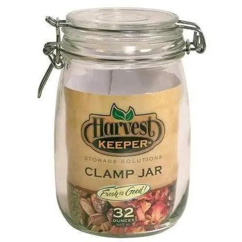 Harvest Keeper® Glass Jar with Metal Clamp Lid, 32 oz Harvest Keeper