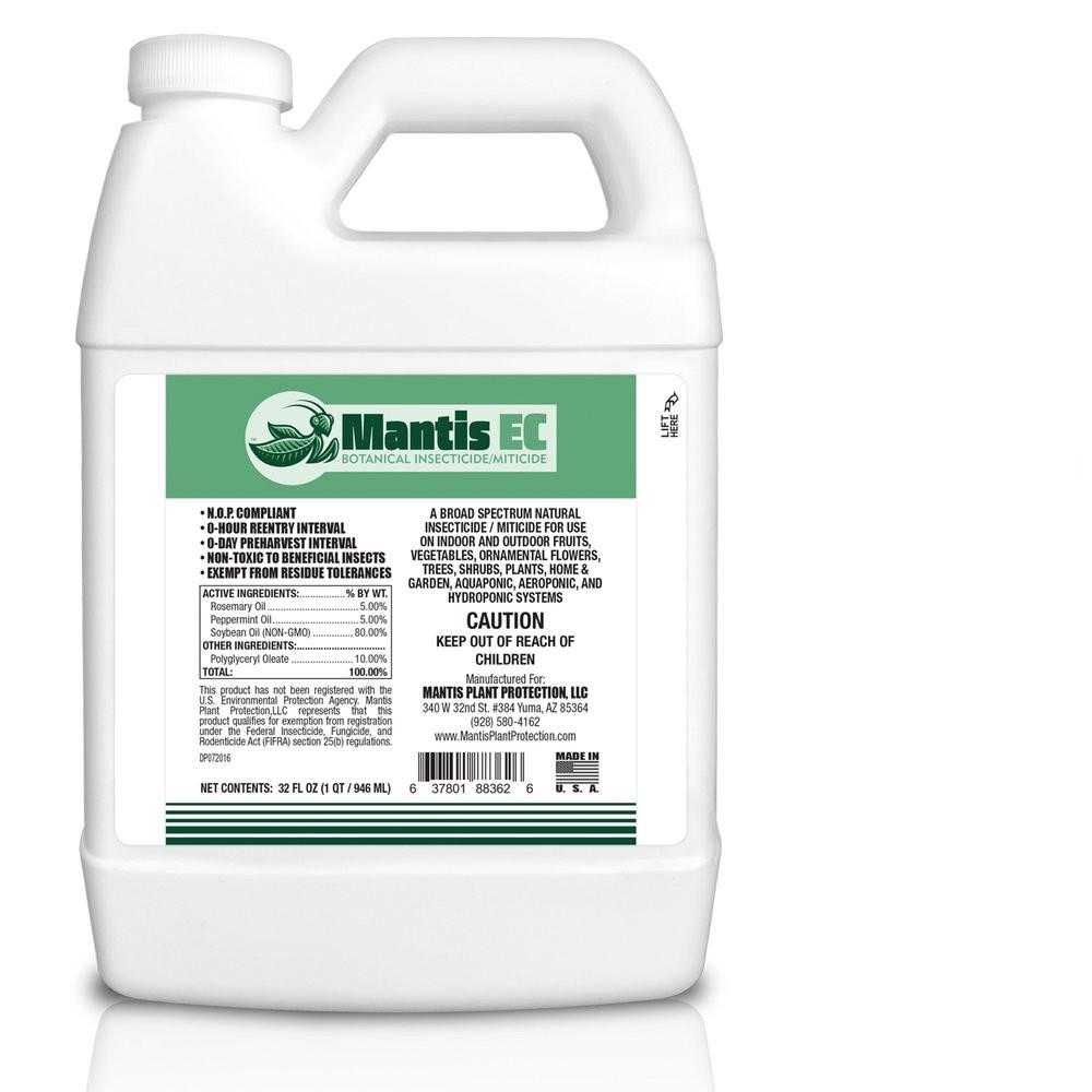 Mantis EC Botanical Insecticide / Miticide Organic OMRI Oil Concentrate, qt Mantis